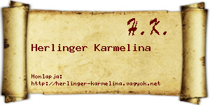 Herlinger Karmelina névjegykártya